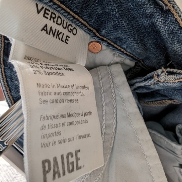 PAIGE Verdugo Ripped Raw Hem Skinny Jeans (Jules) - Picture 6 of 7